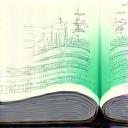 An open research journal with scientific graphs and equations, surrounded by a subtle green aura, suggesting detailed study.