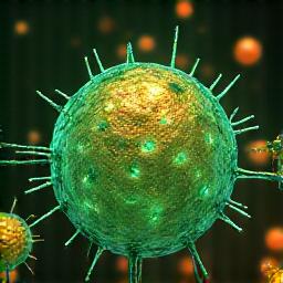 Microscopic view of vibrant stem cells differentiating
